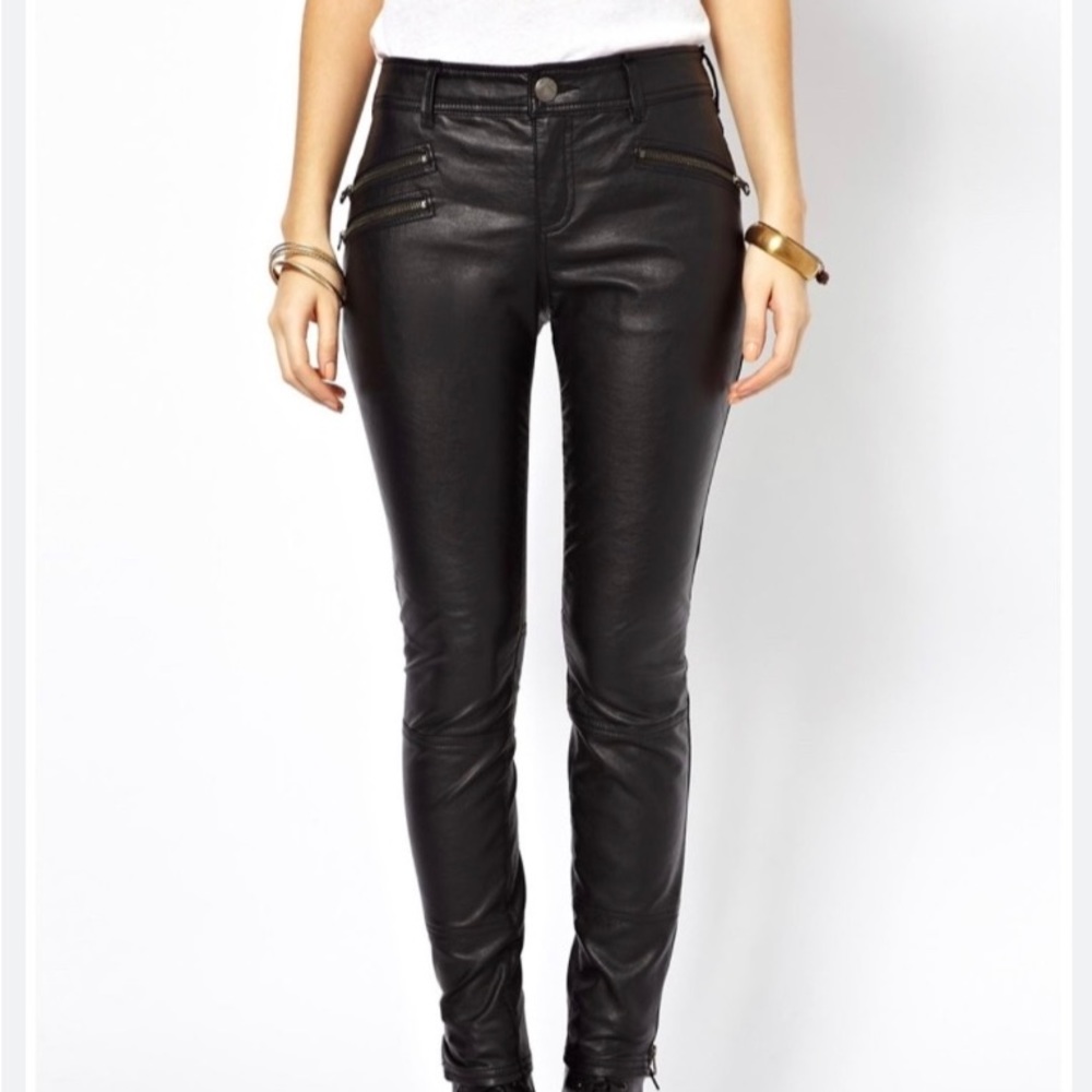 NEW Free People Vegan Leather Straight Leg Pants